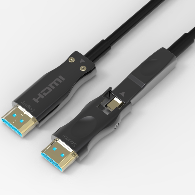 Nejlepší cena HDMI 2.0 Typ A do D zdrojové straně Detachable AOC vláknina optický kabel 15m délka